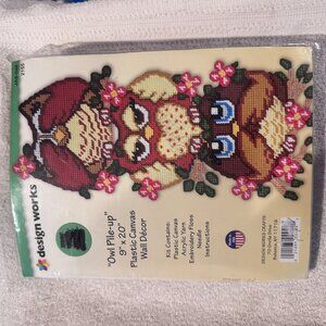 Owl Pile-Up Needlepoint Decor Kit